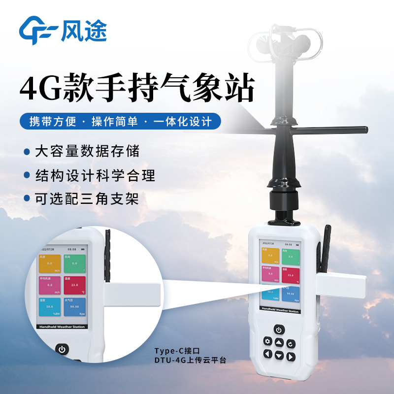 新手持氣象站量產，GNSS 三模定位，4G，配支架